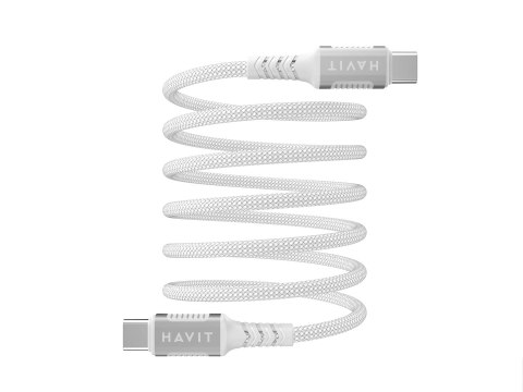 Kabel magnetyczny Havit Typ C-Typ C CB6297 (biały) Kabel magnetyczny Havit Typ C-Typ C CB6297 (biały)