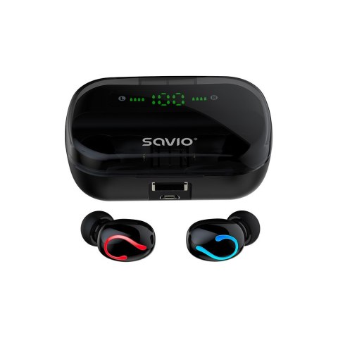 SAVIO BEZPRZEWODOWE SŁUCHAWKI BLUETOOTH 5.0 + EDR TWS-06 SAVIO BEZPRZEWODOWE SŁUCHAWKI BLUETOOTH 5.0 + EDR TWS-06