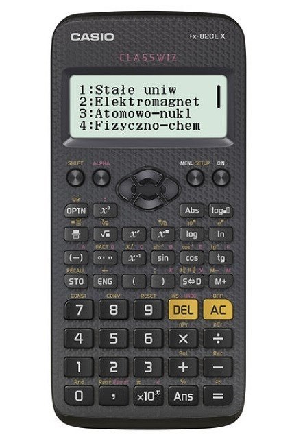 CASIO KALKULATOR NAUKOWY FX 82CEX CZARNY, 12 CYFROWY WYŚWIETLACZ CASIO KALKULATOR NAUKOWY FX 82CEX CZARNY, 12 CYFROWY WYŚWIETLACZ