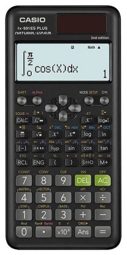 CASIO KALKULATOR NAUKOWY FX 991ES PLUS 2 CZARNY, 12 CYFROWY WYŚWIETLACZ (WYPRZEDAŻ)