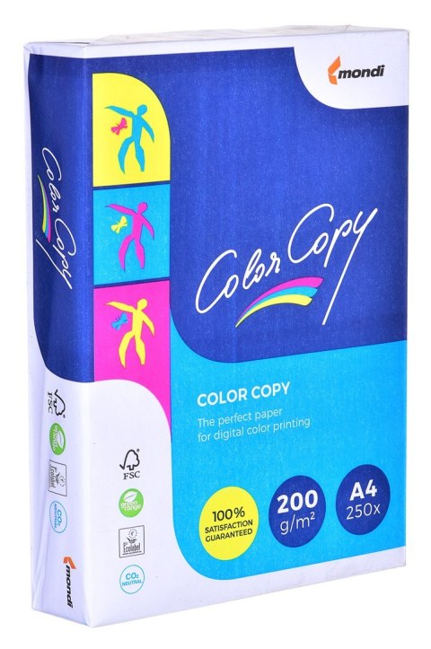 Papier xero ksero biurowy Mondi Color Copy 8687A20 (A4; 200g/m2; 250 szt. arkuszy; papier biały; satynowy) Papier xero ksero biurowy Mondi Color Copy 8687A20 (A4; 200g/m2; 250 szt. arkuszy; papier biały; satynowy)