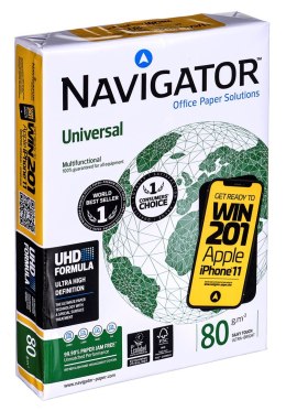 Papier xero ksero biurowy Universal Premium Navigator 8247A80 (A4; 80g/m2; 500 szt.arkuszy; papier biały)