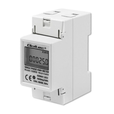 QOLTEC LICZNIK ZUŻYCIA ENERGII JEDNOFAZOWY NA SZYNĘ DIN | 230V | LCD | 2P QOLTEC LICZNIK ZUŻYCIA ENERGII JEDNOFAZOWY NA SZYNĘ DIN | 230V | LCD | 2P