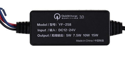 Uchwyt na telefon i ładowarka indukcyjna FreedConn MC29 15W + USB Uchwyt na telefon i ładowarka indukcyjna FreedConn MC29 15W + USB