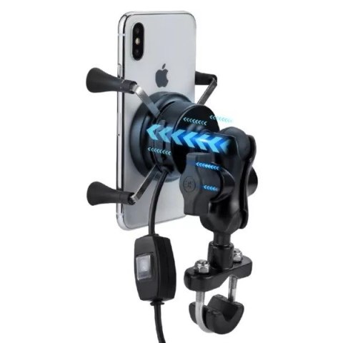 Uchwyt na telefon i ładowarka indukcyjna FreedConn MC7W + BM2R mocowanie do główki ramy Uchwyt na telefon i ładowarka indukcyjna FreedConn MC7W + BM2R mocowanie do główki ramy