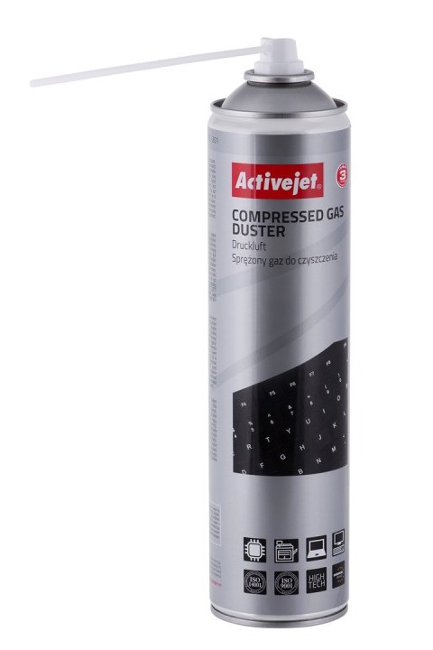 Activejet AOC-201 Sprężone powietrze (600 ml) Powietrze w sprayu do czyszczenia, łatwo czyści trudno dostępne miejsca.