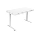 Zestaw Biurko TUCKANO białe + Fotel ergonomiczny GEMBIRD czarny