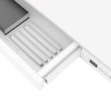 Zestaw Biurko TUCKANO białe + Fotel ergonomiczny GEMBIRD czarny