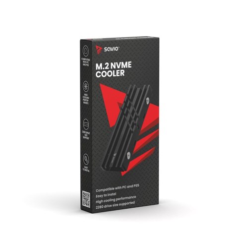 SAVIO CHŁODZENIE DO DYSKÓW M.2 NVME 2280 COOLER AK-60 SAVIO CHŁODZENIE DO DYSKÓW M.2 NVME 2280 COOLER AK-60