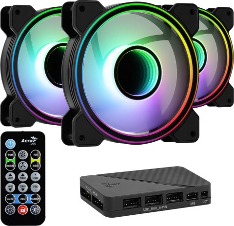 Wentylator + Hub AEROCOOL PGS MIRAGE 12 ARGB PRO (3x120) Wentylator + Hub AEROCOOL PGS MIRAGE 12 ARGB PRO (3x120)