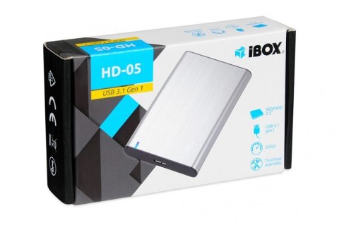 OBUDOWA I-BOX HD-05 ZEW 2,5" USB 3.1 GEN.1 GREY OBUDOWA I-BOX HD-05 ZEW 2,5" USB 3.1 GEN.1 GREY