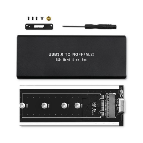 QOLTEC OBUDOWA DO DYSKÓW SSD M.2 SATA | NGFF | USB 3.0 QOLTEC OBUDOWA DO DYSKÓW SSD M.2 SATA | NGFF | USB 3.0