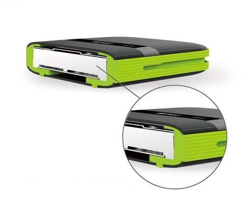 Dysk zewnętrzny HDD Silicon Power Armor A60 (4TB; 2.5"; USB 3.2; 5400 obr/min; Green-Black; SP040TBPHDA60S3K) Dysk zewnętrzny HDD Silicon Power Armor A60 (4TB; 2.5"; USB 3.2; 5400 obr/min; Green-Black; SP040TBPHDA60S3K)