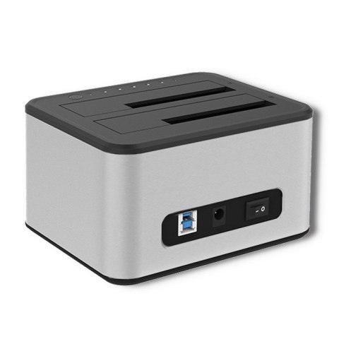 QOLTEC STACJA DOKUJĄCA DYSKÓW 2XHDD/SSD 2.5"/3.5" SATA | USB 3.0 | KLONOWANIE QOLTEC STACJA DOKUJĄCA DYSKÓW 2XHDD/SSD 2.5"/3.5" SATA | USB 3.0 | KLONOWANIE
