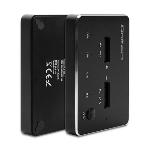 QOLTEC STACJA DOKUJĄCA DYSKÓW 2X SSD M.2 SATA | NGFF | USB TYP C QOLTEC STACJA DOKUJĄCA DYSKÓW 2X SSD M.2 SATA | NGFF | USB TYP C
