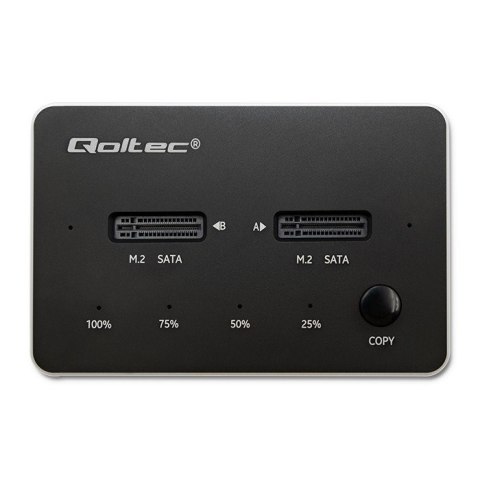 QOLTEC STACJA DOKUJĄCA DYSKÓW 2X SSD M.2 SATA | NGFF | USB TYP C QOLTEC STACJA DOKUJĄCA DYSKÓW 2X SSD M.2 SATA | NGFF | USB TYP C