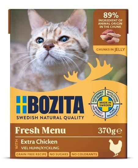 BOZITA Mięsne kawałki z kurczakiem w galaretce 370g BOZITA Mięsne kawałki z kurczakiem w galaretce 370g