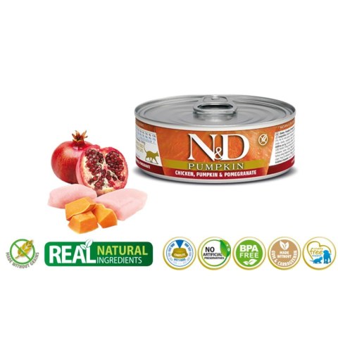 FARMINA N&D Pumpkin Chicken, Pumpkin & Pomegranate - mokra karma dla kot 70 g FARMINA N&D Pumpkin Chicken, Pumpkin & Pomegranate - mokra karma dla kot 70 g