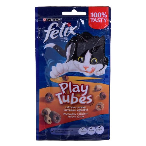 FELIX Play Tubes Kurczak, Wątróbka - przysmak dla kota - 50 g FELIX Play Tubes Kurczak, Wątróbka - przysmak dla kota - 50 g