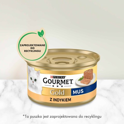 PURINA Gourmet Gold Mus z indykiem - mokra karma dla kota - 85 g PURINA Gourmet Gold Mus z indykiem - mokra karma dla kota - 85 g