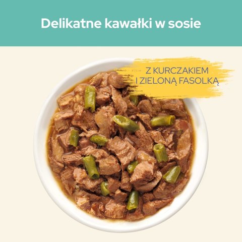 Purina Cat Chow Hairball z kurczakiem i zieloną fasolką w sosie - mokra karma dla kota - 85 g Purina Cat Chow Hairball z kurczakiem i zieloną fasolką w sosie - mokra karma dla kota - 85 g