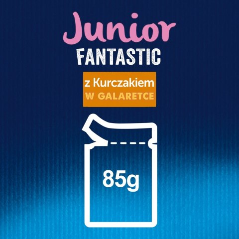 Purina Felix Fantastic Junior Kurczak - mokra karma dla kota - 85 g Purina Felix Fantastic Junior Kurczak - mokra karma dla kota - 85 g