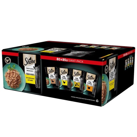 SHEBA Delicacy Drobiowe Smaki w galaretce - mokra karma dla kotów - 80x 85 g SHEBA Delicacy Drobiowe Smaki w galaretce - mokra karma dla kotów - 80x 85 g