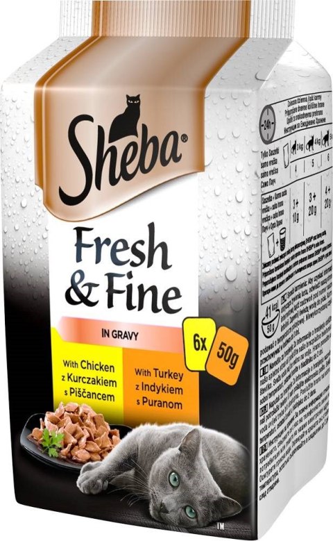 SHEBA Mini drobiowe dania w sosie 6x50g SHEBA Mini drobiowe dania w sosie 6x50g