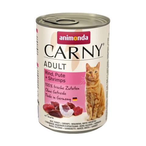 ANIMONDA Carny Adult wołowina, indyk i krewetki - mokra karma dla kota - 400g ANIMONDA Carny Adult wołowina, indyk i krewetki - mokra karma dla kota - 400g