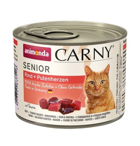 ANIMONDA Carny Senior wołowina i serca indyka - mokra karma dla kota - 200g ANIMONDA Carny Senior wołowina i serca indyka - mokra karma dla kota - 200g