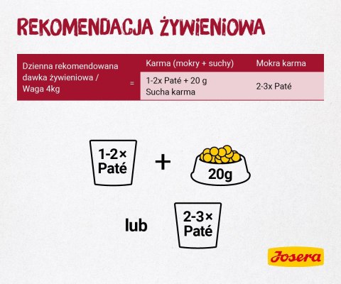 JOSERA Pate gulasz kurczak z wołowiną - mokra karma dla kota - 85 g JOSERA Pate gulasz kurczak z wołowiną - mokra karma dla kota - 85 g