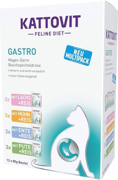 KATTOVIT GASTRO Zestaw na układ pokarmowy 12x85g dla kota KATTOVIT GASTRO Zestaw na układ pokarmowy 12x85g dla kota