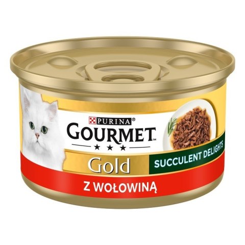 PURINA Gourmet Gold Succulent Delights Wołowina - mokra karma dla kota - 85 g PURINA Gourmet Gold Succulent Delights Wołowina - mokra karma dla kota - 85 g