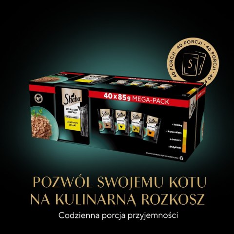 SHEBA Delicacy drobiowe smaki w galarecie- Drób - Mokra karma dla kota - 40x85g SHEBA Delicacy drobiowe smaki w galarecie- Drób - Mokra karma dla kota - 40x85g