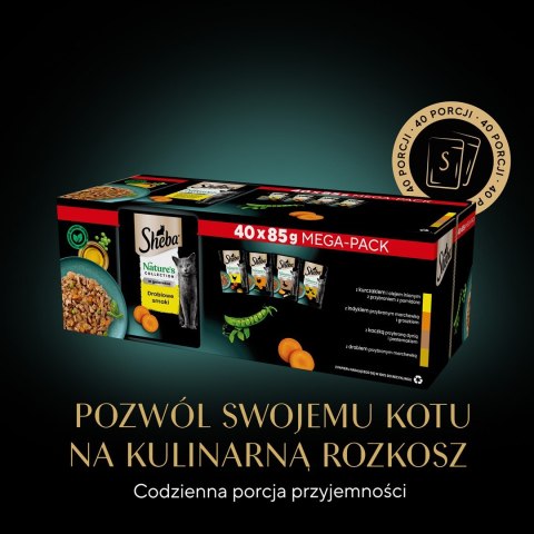 SHEBA Nature's Collection drobiowe smaki w galarecie- Drób - Adult- Mokra karma dla kota- 40x85 SHEBA Nature's Collection drobiowe smaki w galarecie- Drób - Adult- Mokra karma dla kota- 40x85
