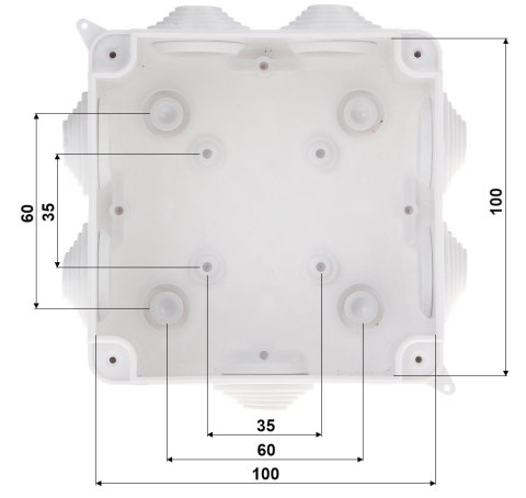 PUSZKA ODGAŁĘŹNA Z DŁAWNICAMI PK-100X100