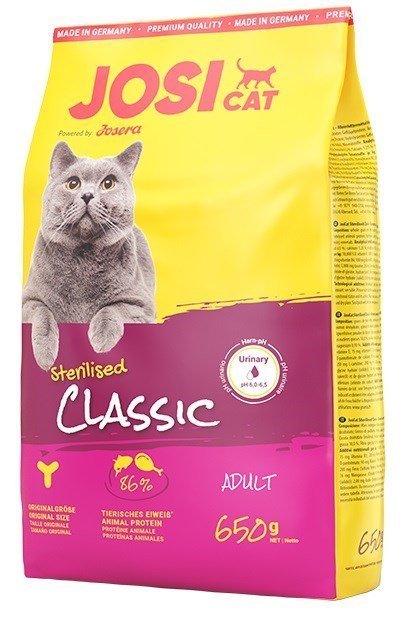 JOSERA JosiCat Sterilised Classic - sucha karma dla kota - 650 g JOSERA JosiCat Sterilised Classic - sucha karma dla kota - 650 g
