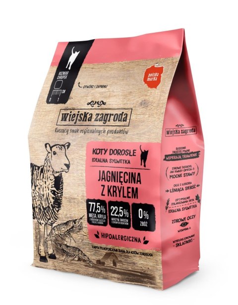 Wiejska Zagroda Jagnięcina z krylem - Sucha karma dla kota - 400g Wiejska Zagroda Jagnięcina z krylem - Sucha karma dla kota - 400g