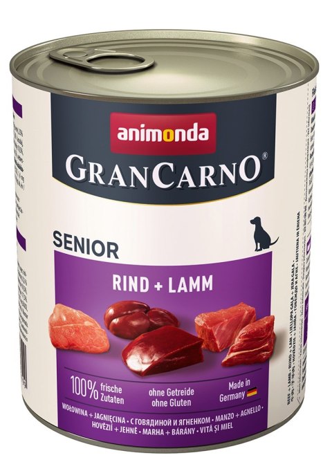 ANIMONDA GranCarno Senior wołowina i jagnięcina - mokra karma dla psa - 800g ANIMONDA GranCarno Senior wołowina i jagnięcina - mokra karma dla psa - 800g