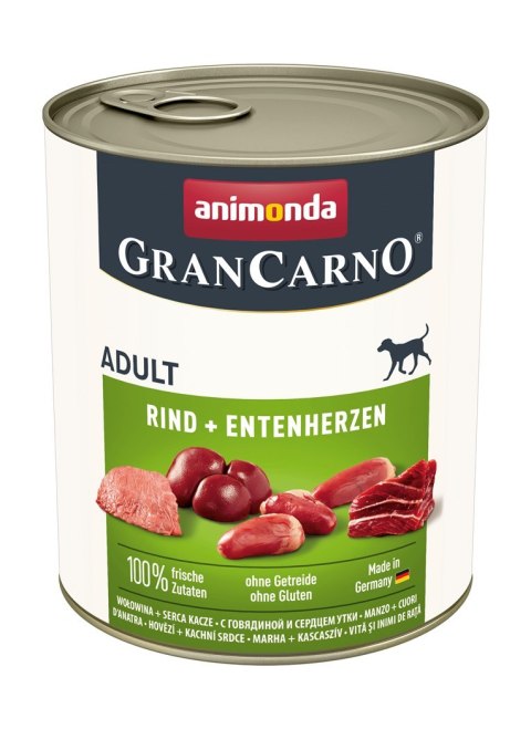 ANIMONDA Grancarno Adult wołowina i kacze serca - mokra karma dla psa - 400g ANIMONDA Grancarno Adult wołowina i kacze serca - mokra karma dla psa - 400g