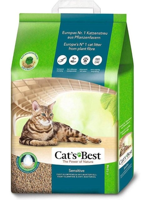Cat's Best Sensitive - żwirek drewniany dla kota - 20 l Cat's Best Sensitive - żwirek drewniany dla kota - 20 l