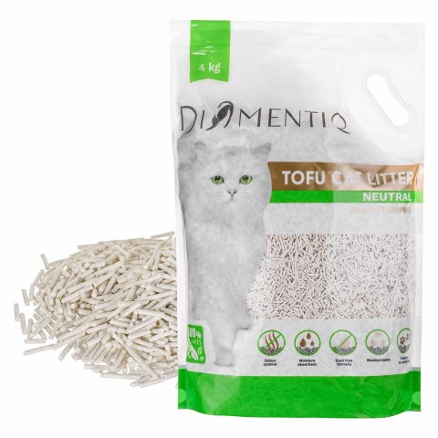 DIAMENTIQ Żwirek Tofu zbrylający 4 kg NATURALNY DIAMENTIQ Żwirek Tofu zbrylający 4 kg NATURALNY