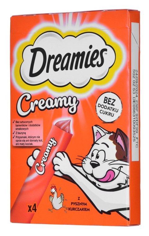 DREAMIES Creamy Kurczak - przysmak dla kota - 4x10 g DREAMIES Creamy Kurczak - przysmak dla kota - 4x10 g