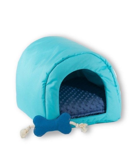GO GIFT Jaskinia Budka dla kota i psa - niebieski - 40 x 33 x 29 cm GO GIFT Jaskinia Budka dla kota i psa - niebieski - 40 x 33 x 29 cm
