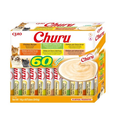 INABA CAT CHURU VARIETIES - kurczak - przysmak dla kota 60 x 14 g INABA CAT CHURU VARIETIES - kurczak - przysmak dla kota 60 x 14 g