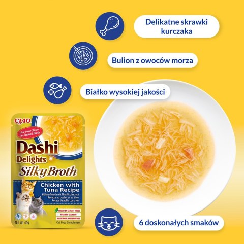 INABA CAT DASHI DELIGHTS SILKY CHICK.TUN&SCAL 40g INABA CAT DASHI DELIGHTS SILKY CHICK.TUN&SCAL 40g