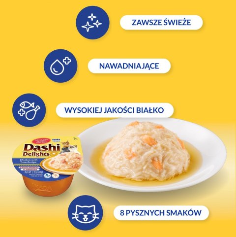 INABA DASHI DELIGHTS Kurczak Tuńczyk 70g bulion dla kota INABA DASHI DELIGHTS Kurczak Tuńczyk 70g bulion dla kota