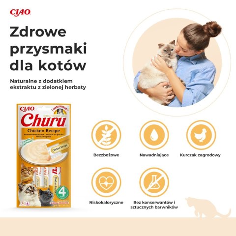 Przysmak CHURU z kurczakiem dla kota 4x14g Przysmak CHURU z kurczakiem dla kota 4x14g
