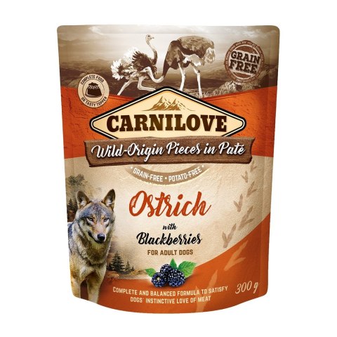 CARNILOVE DOG POUCH OSTRICH&BLACKBERRIES 300G CARNILOVE DOG POUCH OSTRICH&BLACKBERRIES 300G