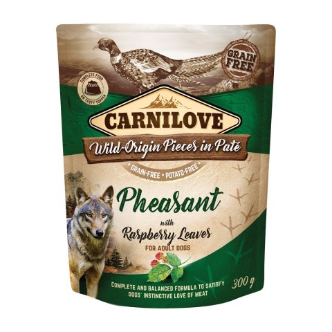 CARNILOVE DOG POUCH PHEASANT&RASPBERRY 300G CARNILOVE DOG POUCH PHEASANT&RASPBERRY 300G